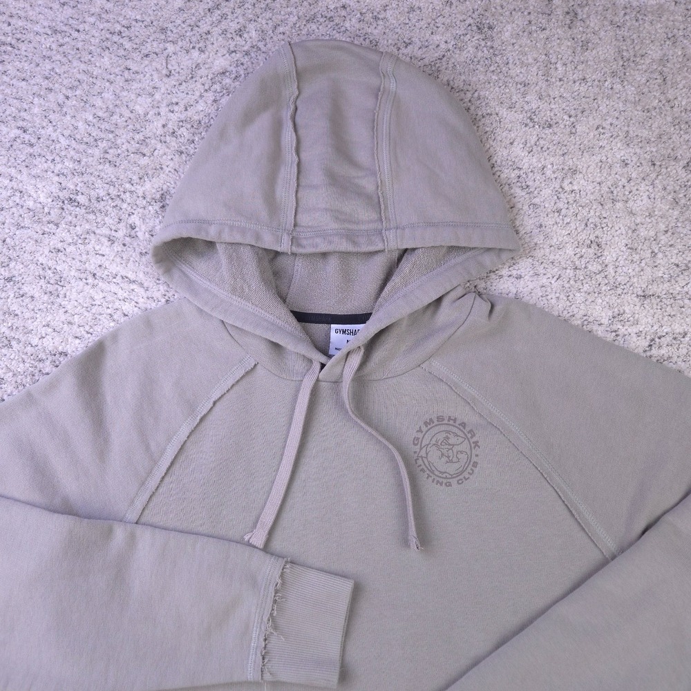 Gymshark Lifting Club Hoodie Mens Medium Gray Pullover Sweatshirt Terry Knit